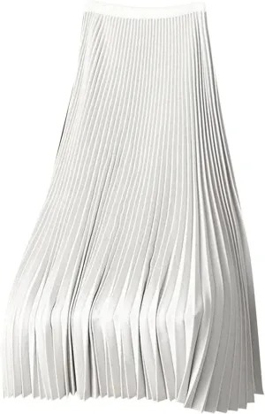 Women Pleated Skirts Plus Size Maxi Skirt High Waisted Midi Skirts Casual Summer Skirt Comfy Long Skirts A Line Skirt