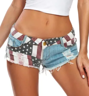 Women Sexy Cut Off Distressed Low Waist Denim Shorts Hot Pants