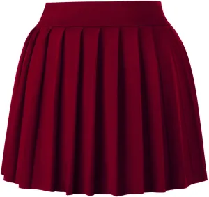 Women Sexy Pleated Mini Skirts Ruffle Club Y2k Role Play A-line Skater Skirt Casual Stretchy Uniform for Girls