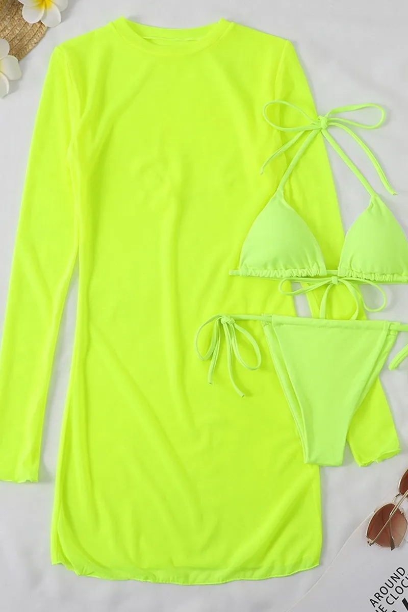 Women Three Piece Bikini Swimsuit Swimwear Swim Bathing Suit