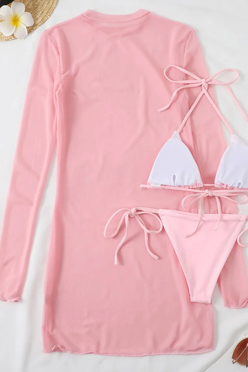 Women Three Piece Bikini Swimsuit Swimwear Swim Bathing Suit