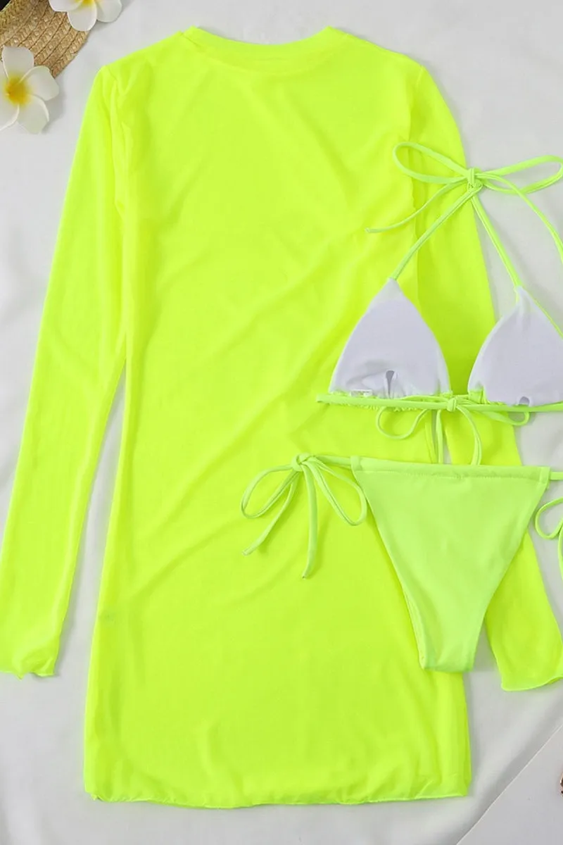 Women Three Piece Bikini Swimsuit Swimwear Swim Bathing Suit