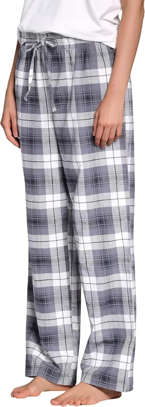 Women's 100% Cotton Super Soft Flannel Plaid Pajama/Lounge Pants