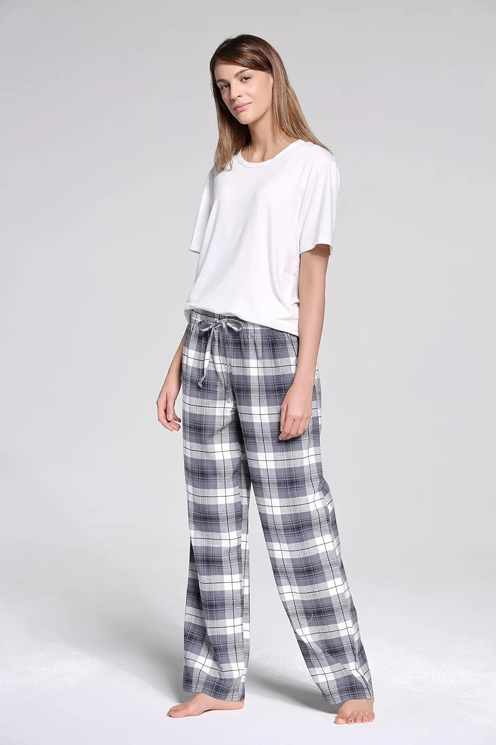 Women's 100% Cotton Super Soft Flannel Plaid Pajama/Lounge Pants