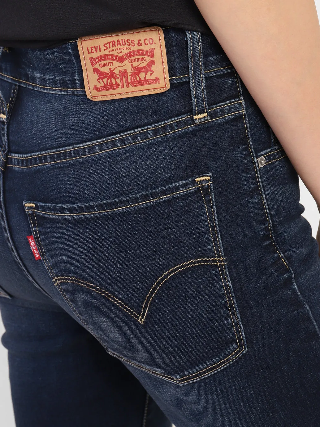 Women's 725 Blue Regular Fit Mid Rise Jeans