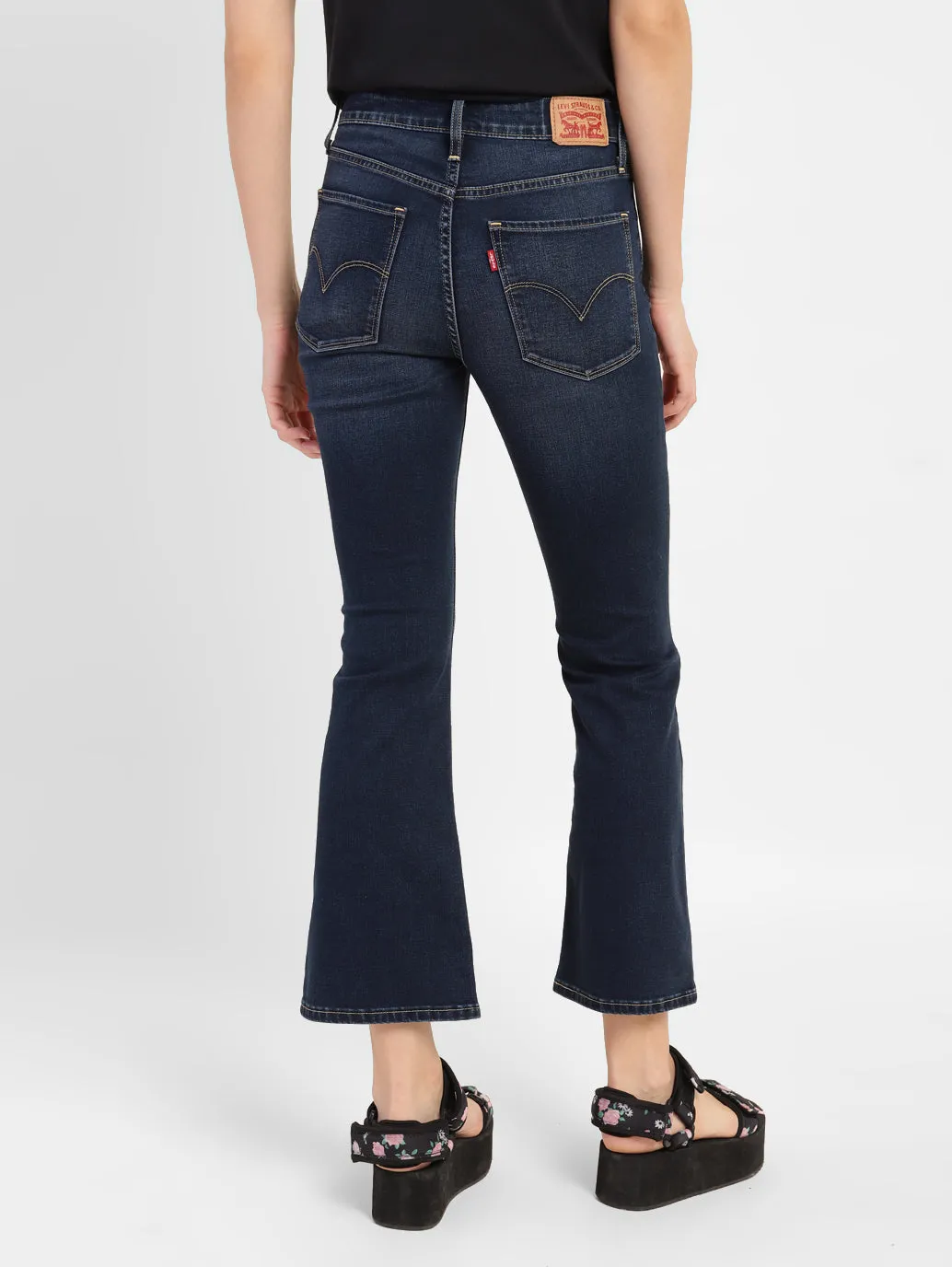 Women's 725 Blue Regular Fit Mid Rise Jeans