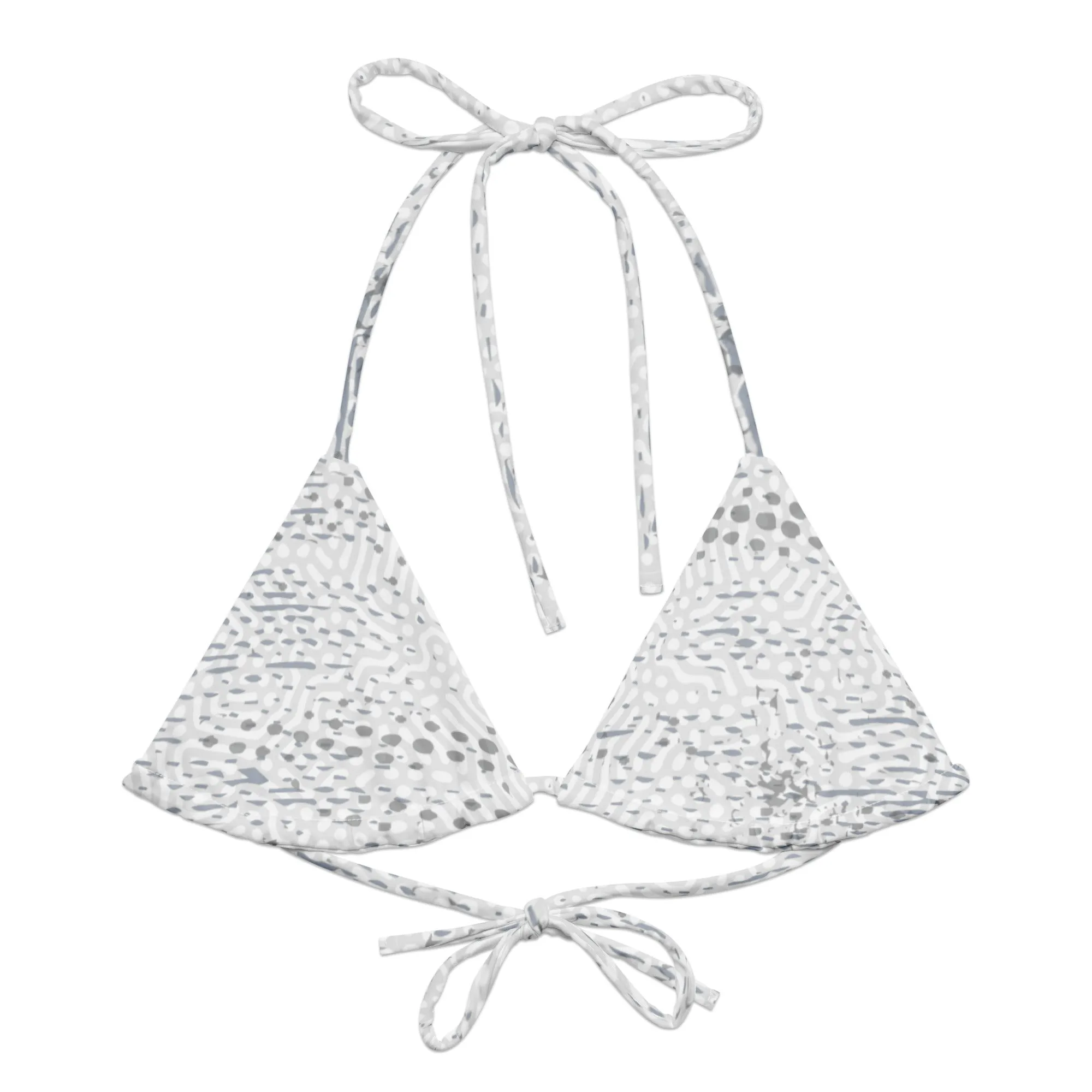 Women's ADAPT - String Bikini Top - Cloud White | Shark Grey