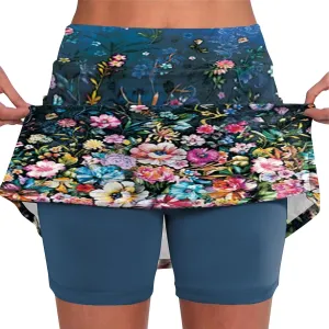 Womens Athletic Skirt with Shorts Mini Golf Tennis Running Workout Strenchy Oversized Skort Skirts with Pockets