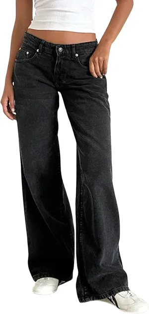 Women's Baggy Jeans Y2k Baggy Loose Boyfriend Trouser Jeans High Waisted Stretch Casual Fashion y2k Denim Pants
