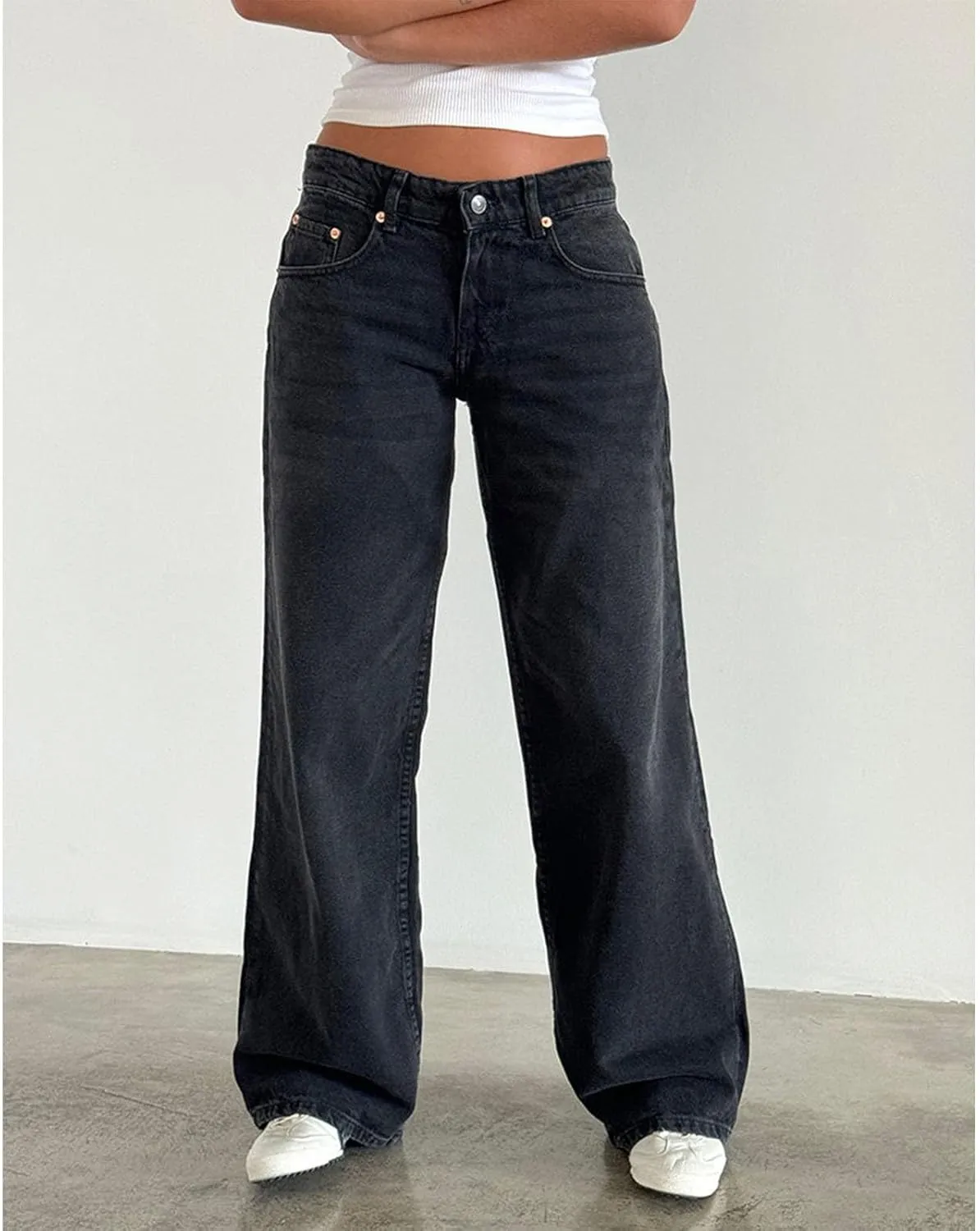 Women's Baggy Jeans Y2k Baggy Loose Boyfriend Trouser Jeans High Waisted Stretch Casual Fashion y2k Denim Pants