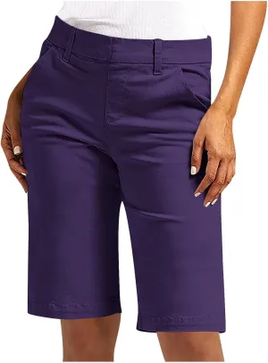 Women's Bermuda Shorts, Summer Dressy Shorts for Women Chino Straight Leg High Waisted Casual Summer