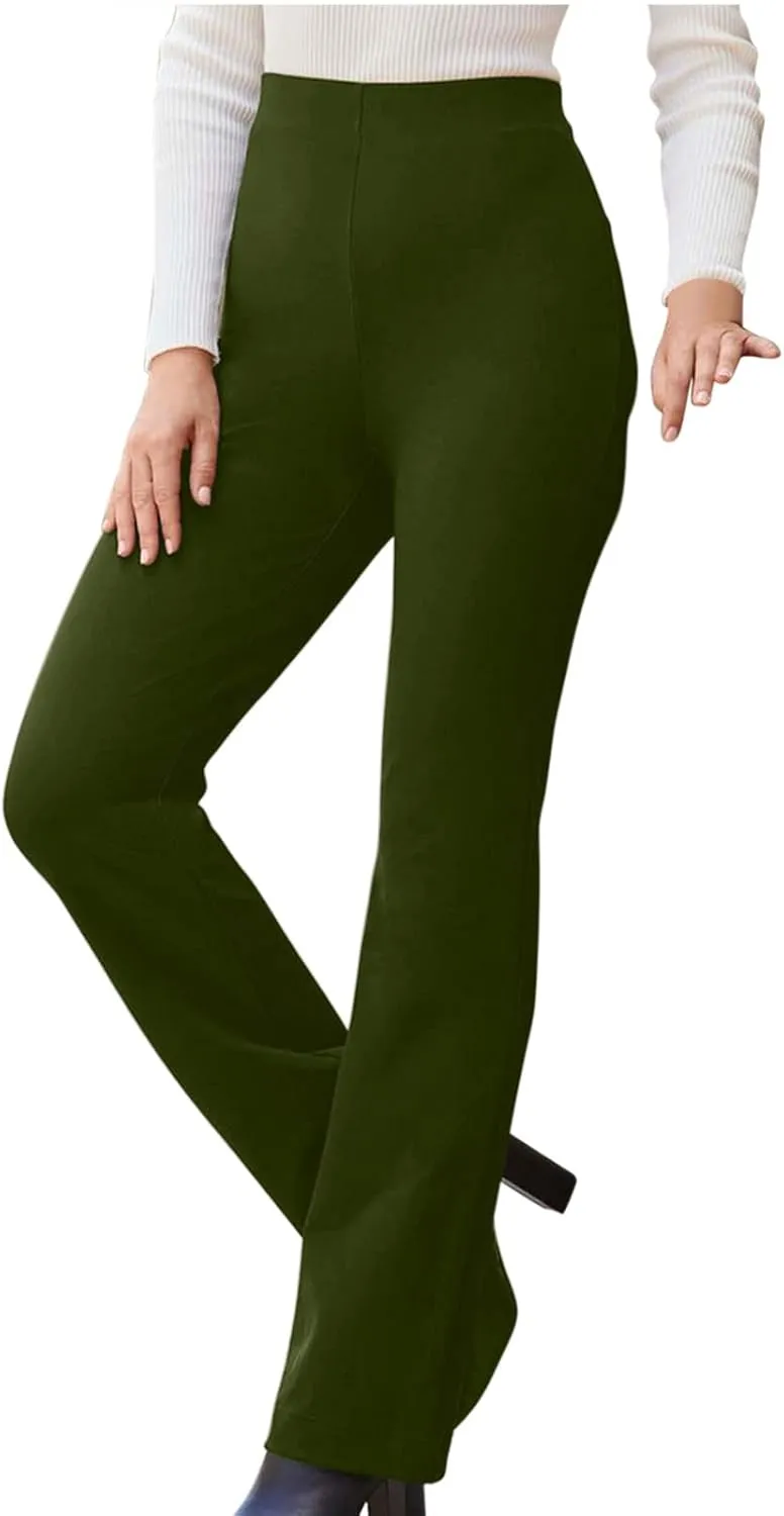 Womens Bootcut Dress Pants Business Casual Pants with Pockets Dressy Pants Soft Stretchy Trousers Office Work Slacks