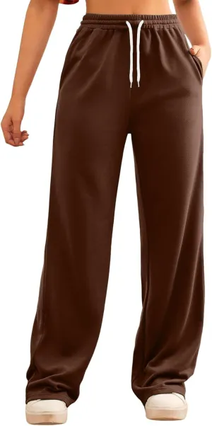 Womens Casual Pants Summer Elastic High Waist Pants Baggy Lightweight Comfy Soft Beach Trousers with Pockets 2025