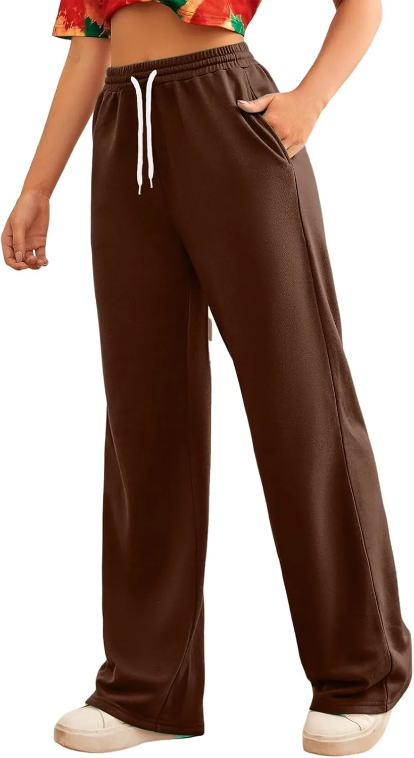 Womens Casual Pants Summer Elastic High Waist Pants Baggy Lightweight Comfy Soft Beach Trousers with Pockets 2025