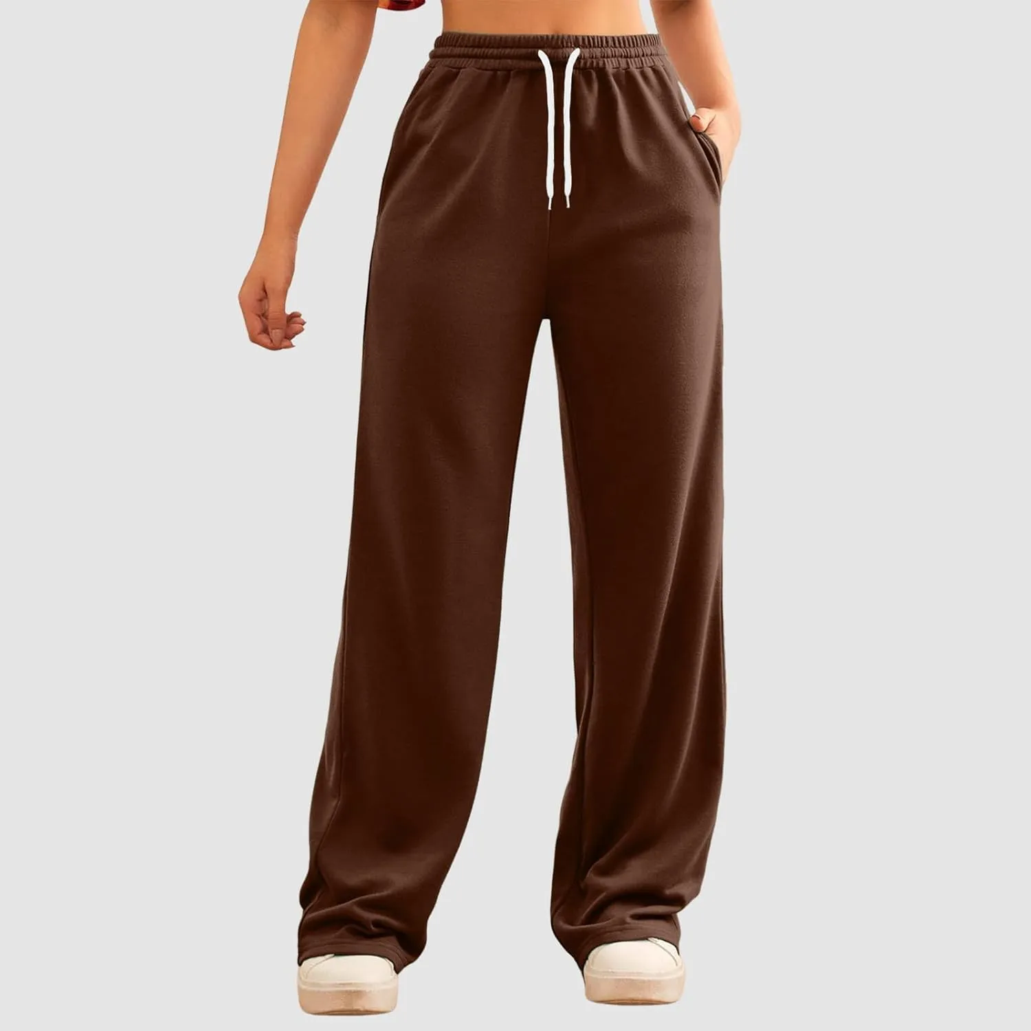 Womens Casual Pants Summer Elastic High Waist Pants Baggy Lightweight Comfy Soft Beach Trousers with Pockets 2025