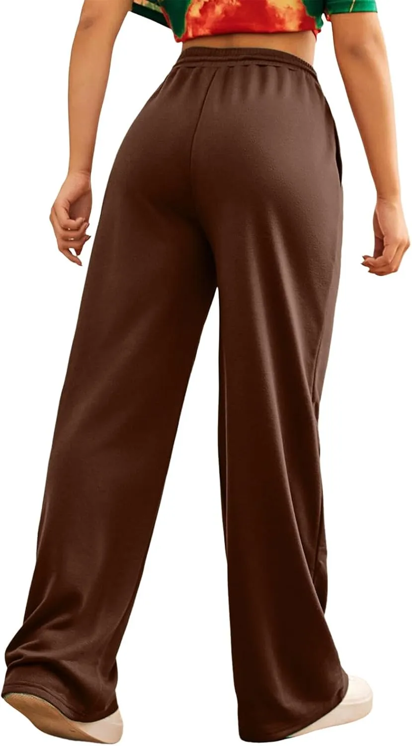 Womens Casual Pants Summer Elastic High Waist Pants Baggy Lightweight Comfy Soft Beach Trousers with Pockets 2025