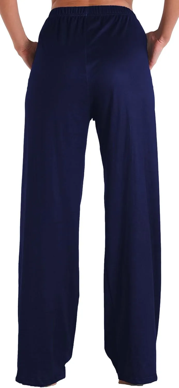 Womens Comfy Lounge Pants Loose Yoga Pant Drawstring Soft Pajama Pants with Pockets Regular and Plus Size