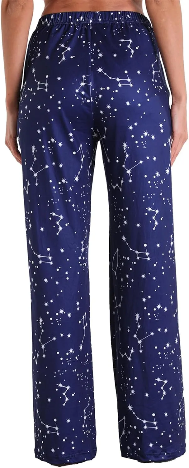 Womens Comfy Lounge Pants Loose Yoga Pant Drawstring Soft Pajama Pants with Pockets Regular and Plus Size