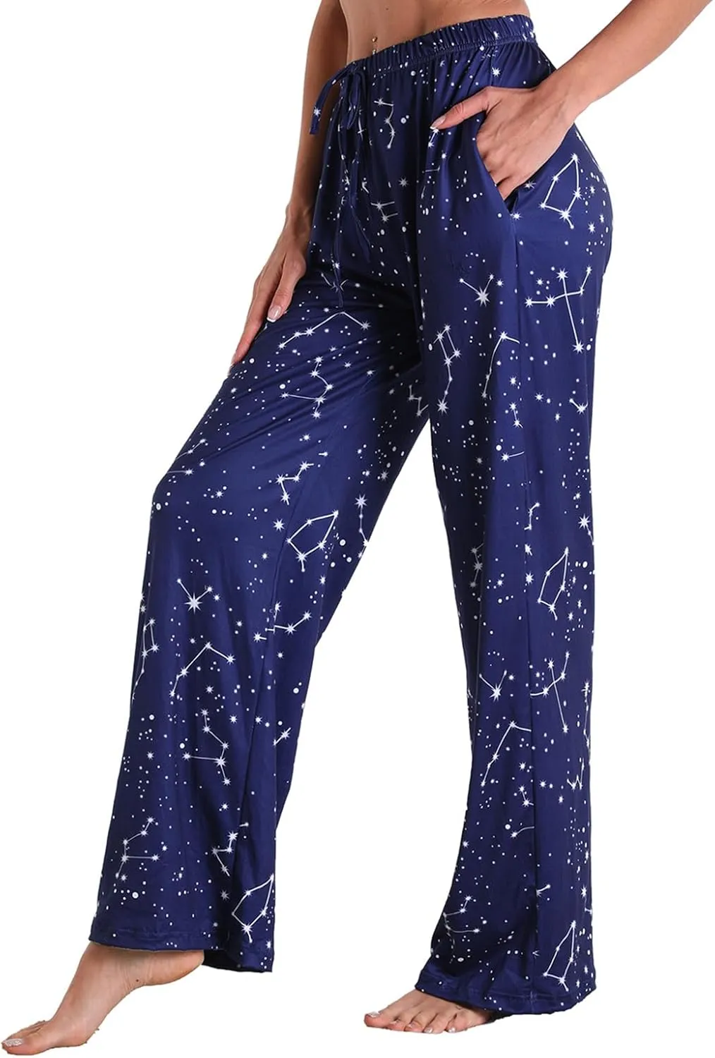 Womens Comfy Lounge Pants Loose Yoga Pant Drawstring Soft Pajama Pants with Pockets Regular and Plus Size