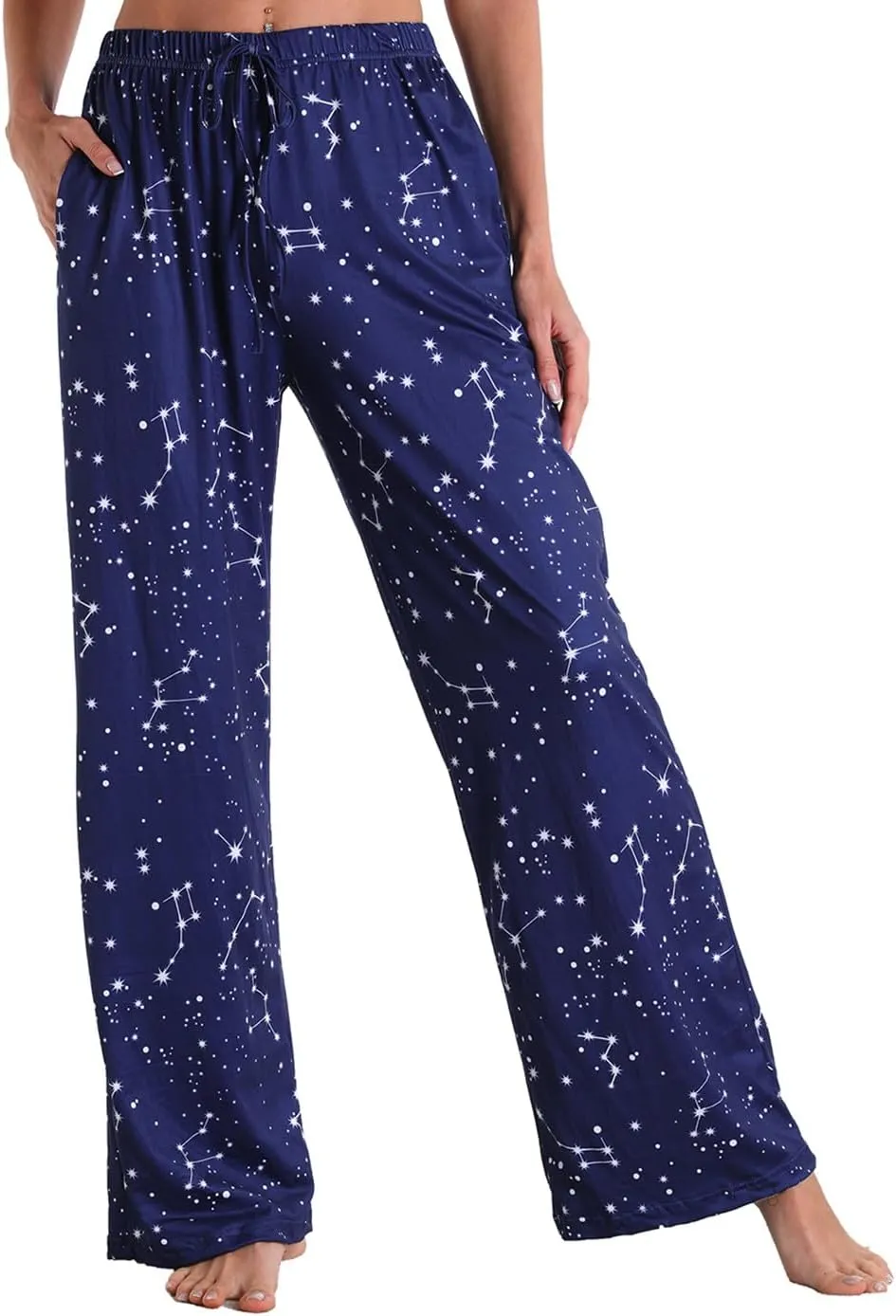 Womens Comfy Lounge Pants Loose Yoga Pant Drawstring Soft Pajama Pants with Pockets Regular and Plus Size