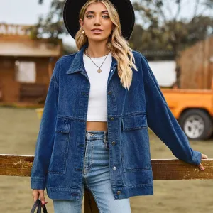 Women's Fairy Grunge Denim Jacket Y2k Acubi Vintage Coat Cyber Punk Indie Outerwear Dark Academia Alt Streetwear