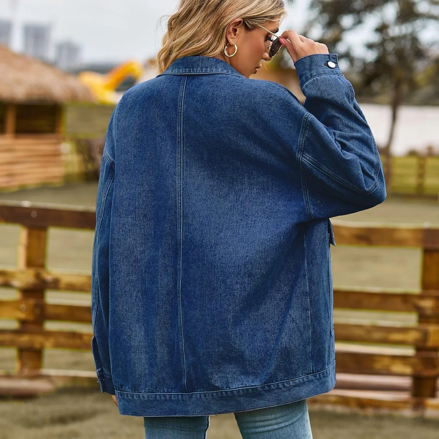 Women's Fairy Grunge Denim Jacket Y2k Acubi Vintage Coat Cyber Punk Indie Outerwear Dark Academia Alt Streetwear