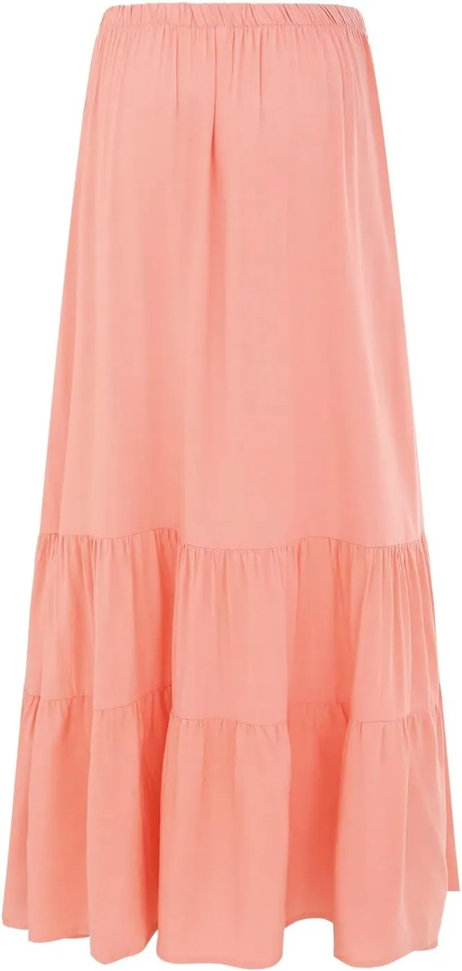 Women's Fashion Skirt Women's High Waisted Tie Wrap Midi Skirts Fashion Skirts High Waist Mid Skirt Casual Summer