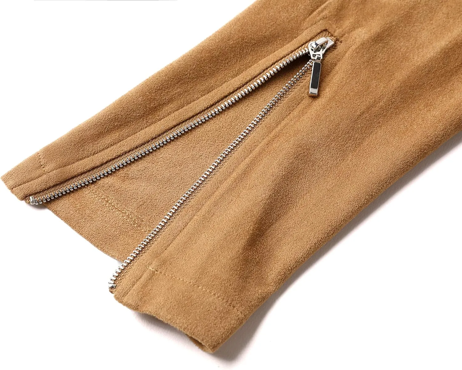 Womens Faux Suede Waterfall Coat Cardigan Open Front Short Jackets