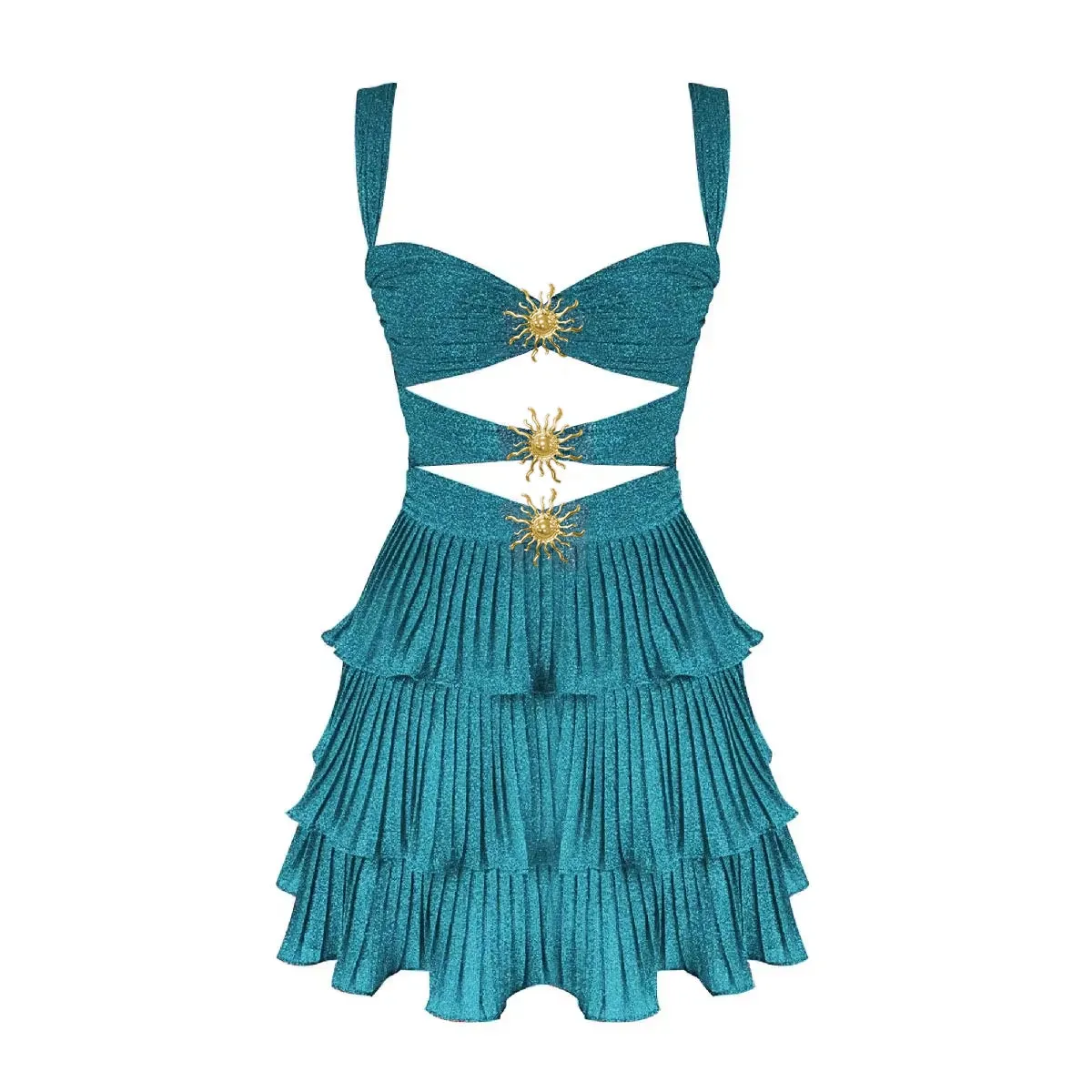 Women’s Geometric Print Two-Piece Beach Cover-Up Skirt Set