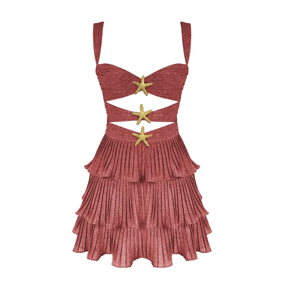 Women’s Geometric Print Two-Piece Beach Cover-Up Skirt Set