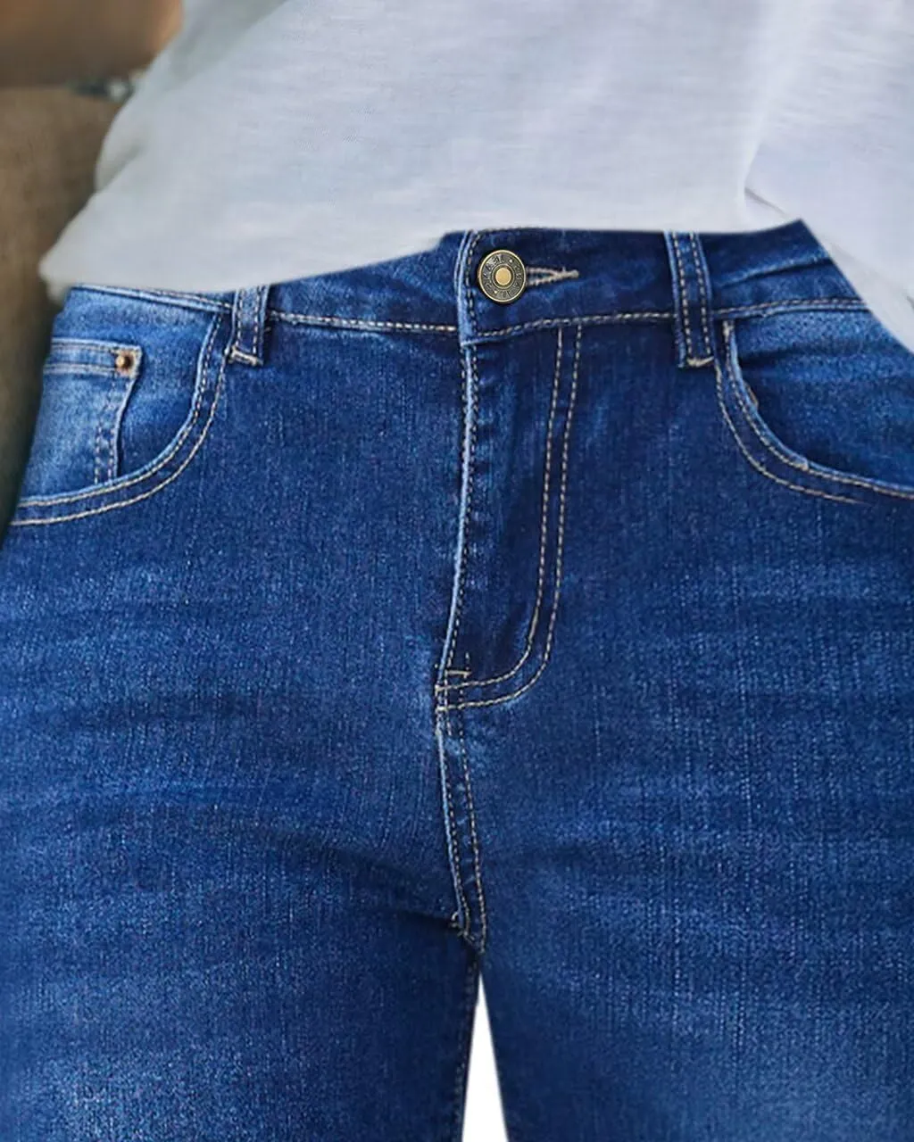 Women's High Waisted Crop Flare Jeans for Women Cropped Bell Bottom Jeans for Women Denim Pants with Live Hem