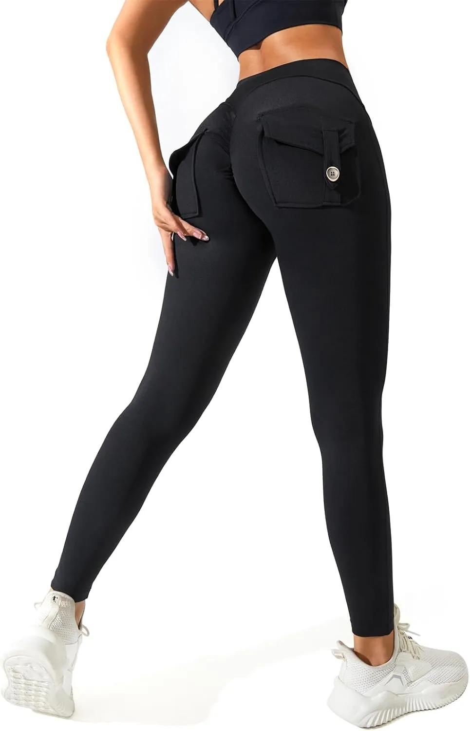Women's Legging Pants,High-Waisted Leggings, Soft Opaque Skinny Belly Control Pants Running, Cycling, Yoga Pockets
