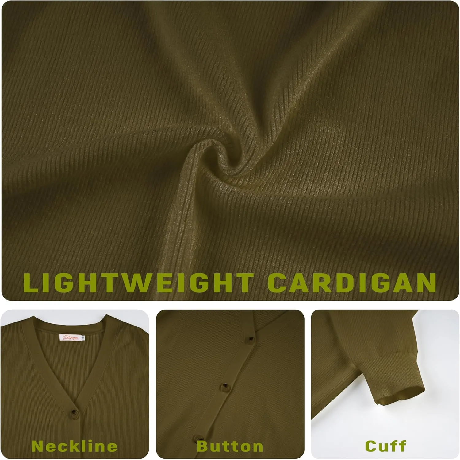 Women's Long Sleeve V-Neck Button Down Cardigan Chunky Oversized Knit Open Front Trendy Sweater Outerwear