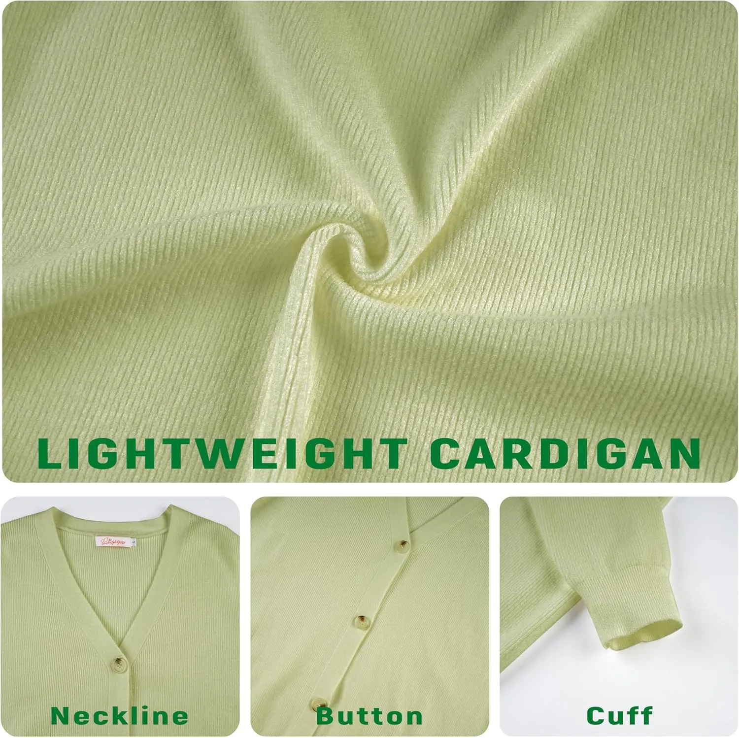 Women's Long Sleeve V-Neck Button Down Cardigan Chunky Oversized Knit Open Front Trendy Sweater Outerwear
