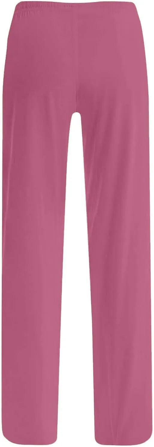 Women's Pajama Pants High Waist Wide Leg Sleep Bottoms Soft Stretchy Comfy Lounge Pant Trouser with Drawstring Pockets