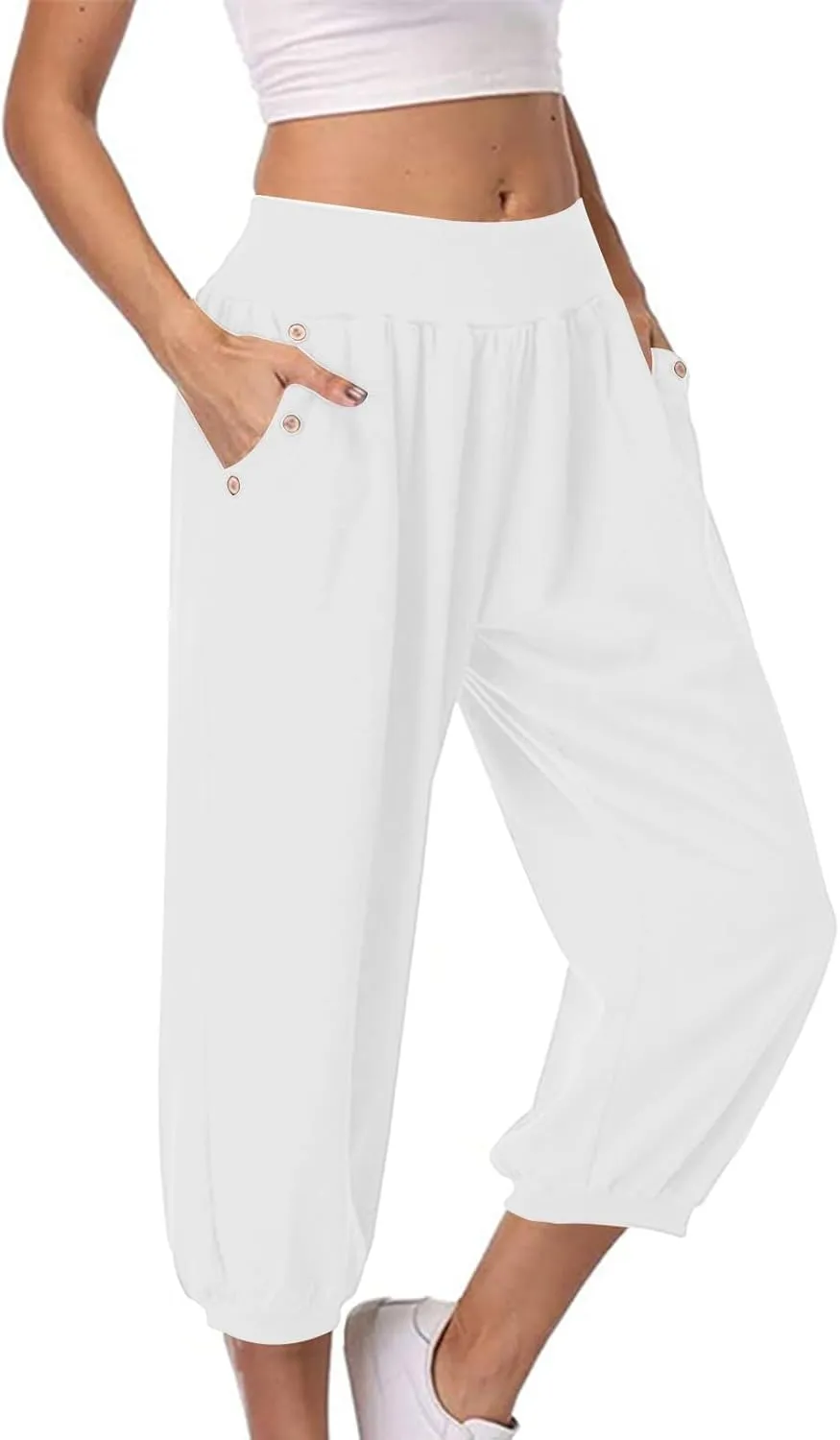 Womens Pants Track Athletic Pants for Women Loose Fit High Cut Straight Leg Basic Cuff Leg Fall Summer Pants 2025