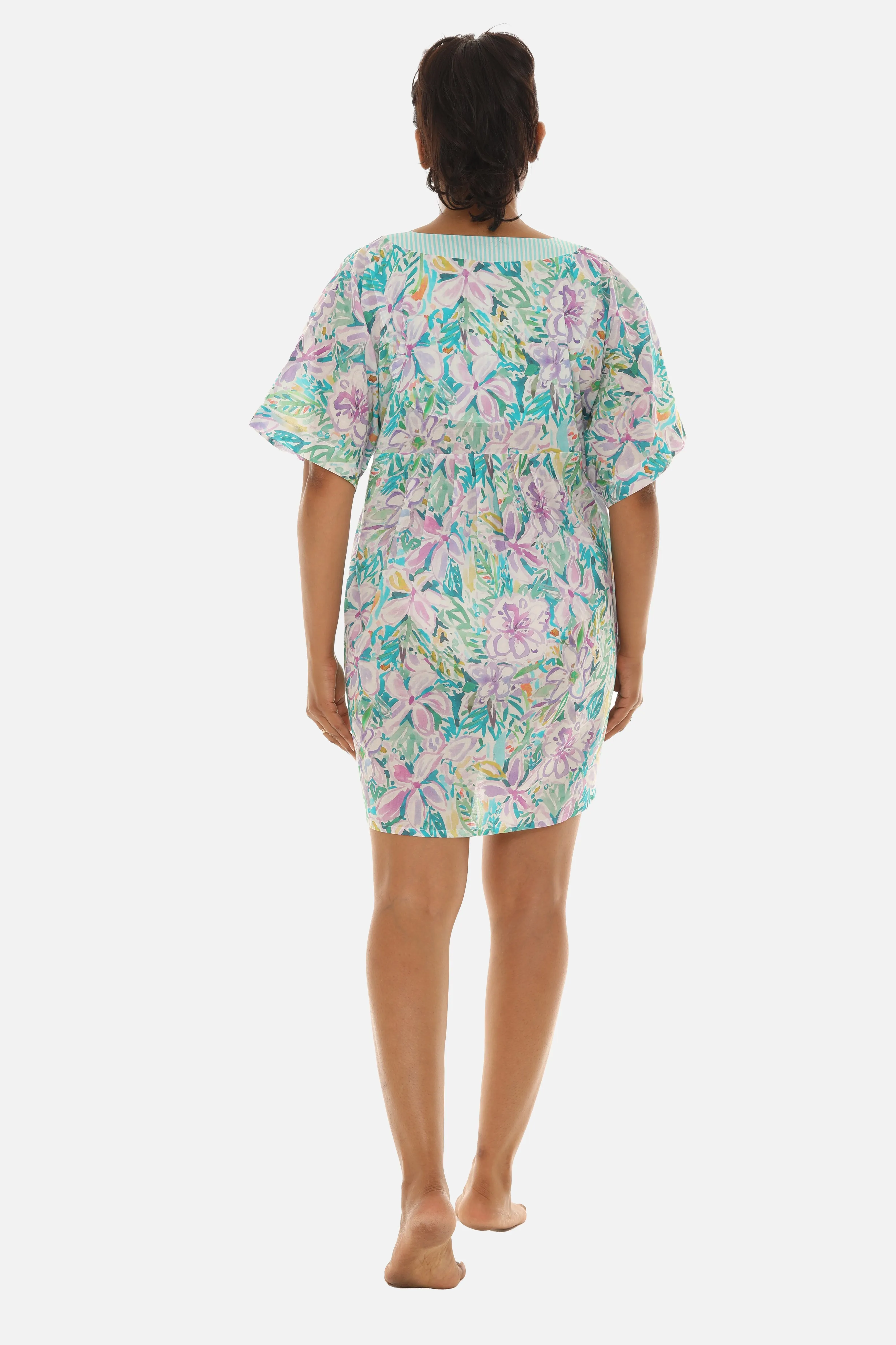 Women's V-Neck Printed Cover Up/Top