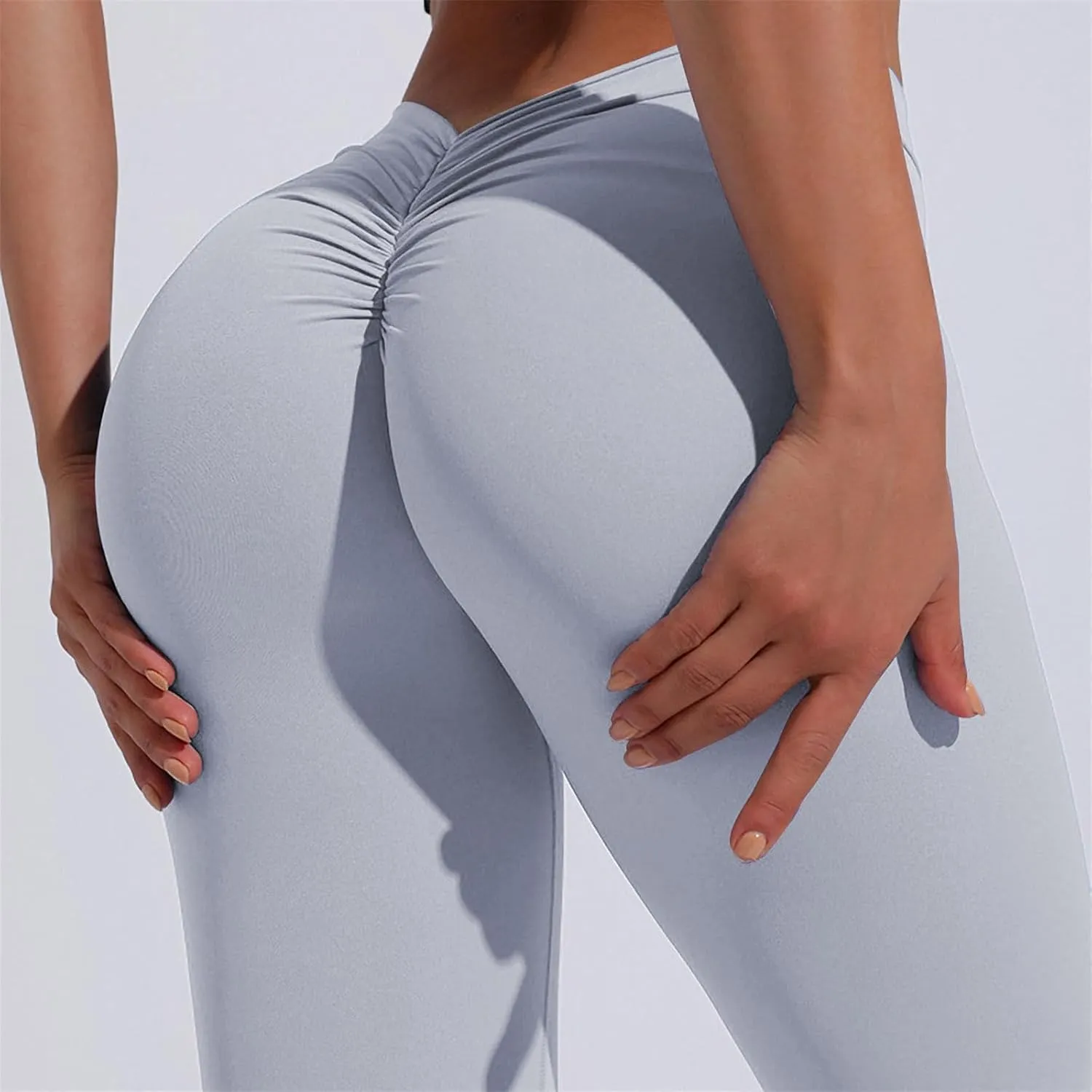 Workout Sets for Women Full Length Micro Elastic Fashion Soft Daily Transparent White Ash S 5XL Fall & Winter Winter