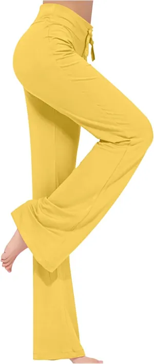 yardsong Womens Workout Pants High Waist Wide Leg Yoga Pants Flare Bootcut Soft Gym Leggings Comfy Lounge Trousers