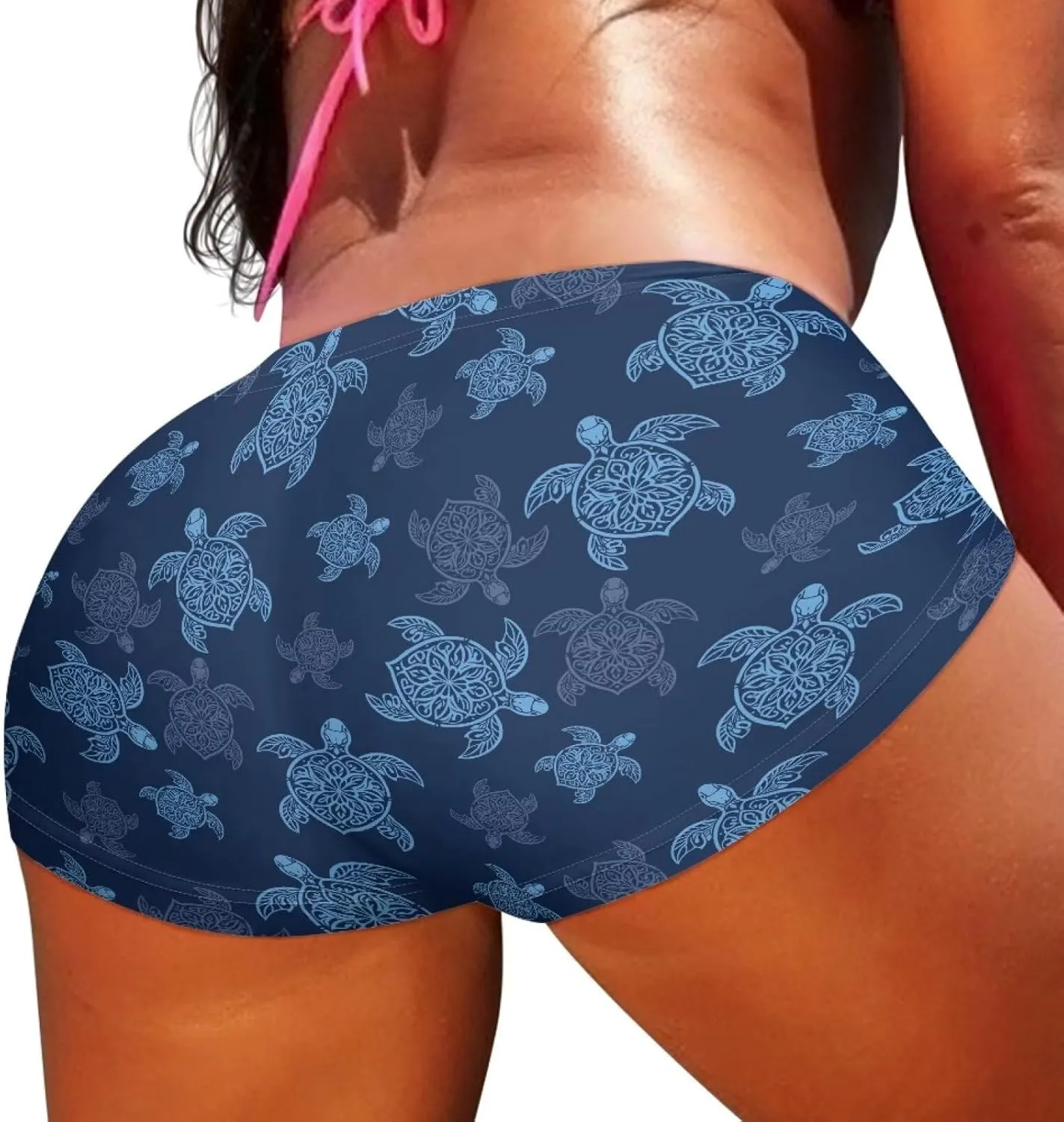 YEXIATODO Spandex Shorts Women High Waisted Hot Pants for Gym Dance