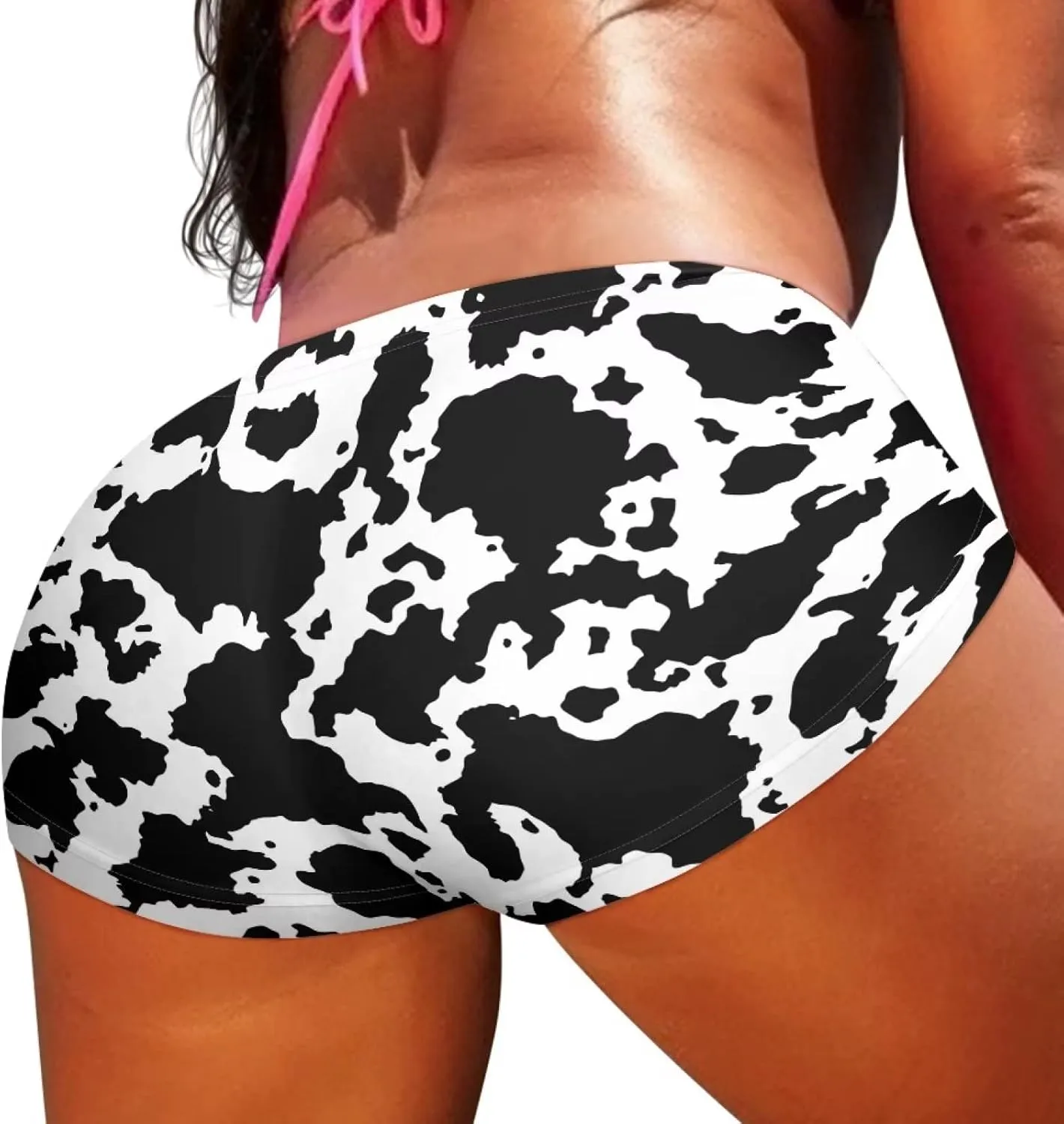 YEXIATODO Spandex Shorts Women High Waisted Hot Pants for Gym Dance