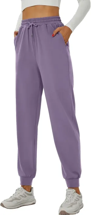YOYOYOGA Sweatpants for Women Stretchy Joggers with Pockets Soft Baggy Workout Pants Gym Jogging Track Pants