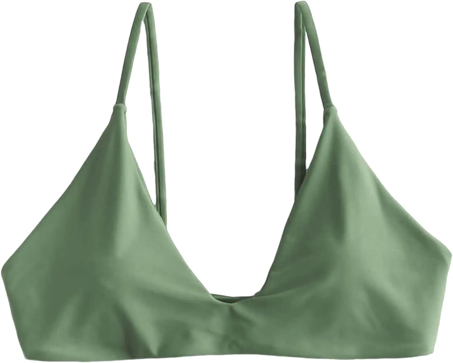 ZAFUL Women's Tie Back Bikini Top Solid Push Up Padded Bralette Swimsuit Bathing Suits Top