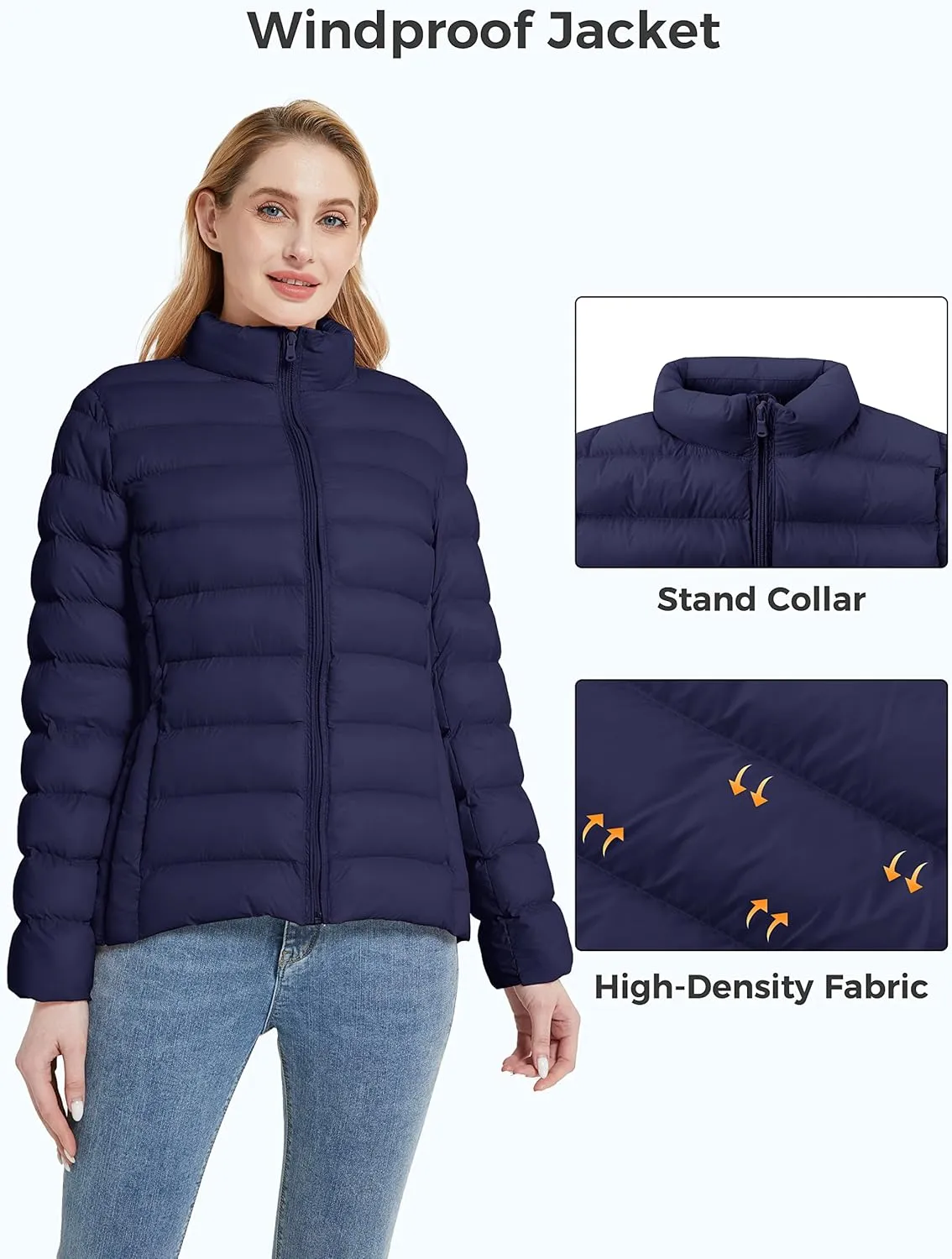 ZSHOW Women's Packable Puffer Jacket Windproof Lightweight Winter Coat