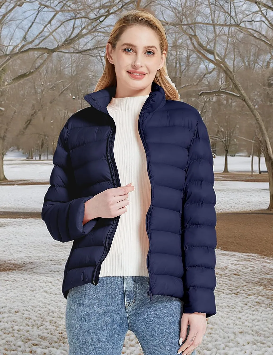 ZSHOW Women's Packable Puffer Jacket Windproof Lightweight Winter Coat